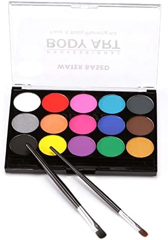 15 boja Komplet za farbanje lica Cosplay šminka paleta, Halloween makeup komplet, knjiga za lice