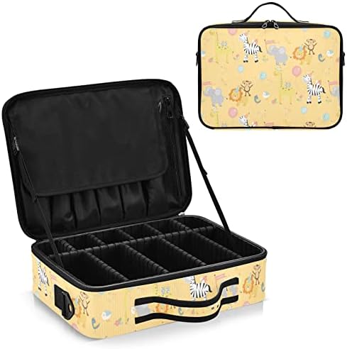 INNEWGOGO LION Slon Kozmetička torba za žene Travel Toaletna torba s ručkama na ramenu trake za šminkanje Torbe za šminku za putovanja za žene