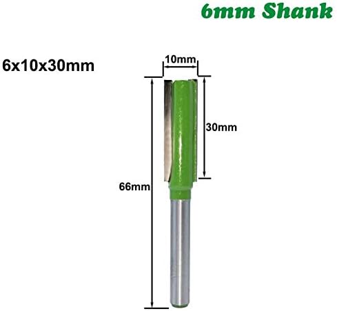 Koleso 7pcs 6mm SHANK SINGLE DUAL FLAT Eatch Glodalica za drva TULBSTEN CARBIDE usmjerivač