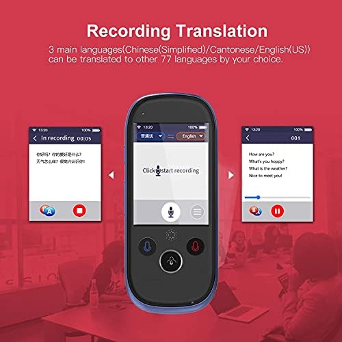 Zcmeb K1 Pro uređaj za pametnog prevodioca glasa sa 2.4 inčnim ekranom osetljivim na dodir