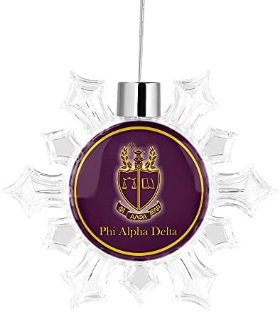 Phi Alpha Delta Fraternity Snowflake ukras za božićnu jelku ukras za uređenje kućnih praznika na drvetu