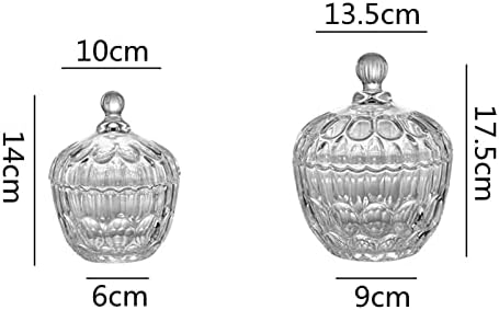 ZlxDP Crystal Glass Candy Jar nakit za odlaganje nakita sa poklopcem Kućna posuda za pohranu ploča Spremnik