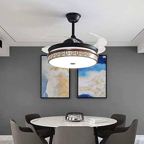DSJ moderni PVC oštrica lundarskog lustera LED trihromatični zatamnjeni strop ventilator lampica