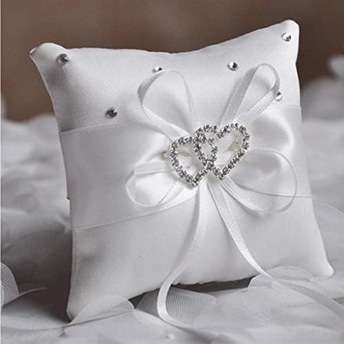 U-M PULABO DurableWhite kutija sa dvostrukim prstenom za srce jastuk za svadbene potrepštine za Valentinovo