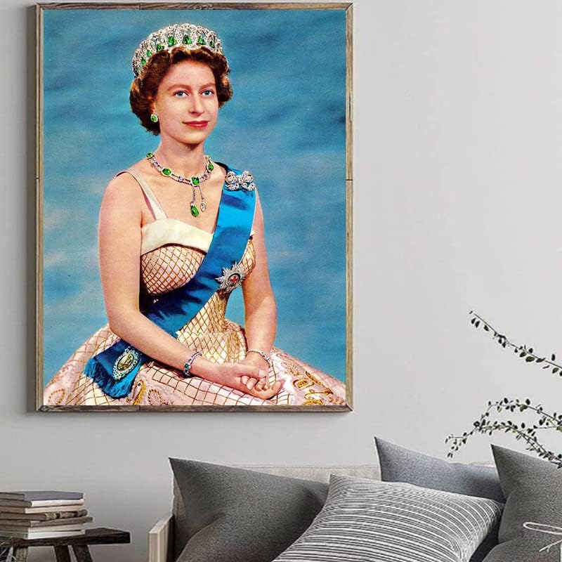 DIY 5D Dijamantna farba kraljica Elizabeta II portret pop dijamantski umjetnički obrt Dijamantni vez sa punim