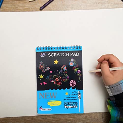 Wakauto DIY setovi 2 seta Scratch Paper Art Set Scratch Scratch It Off Off Papir zanatske note Pad kartice