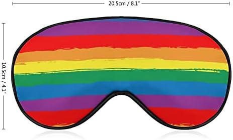 Duga Striped LGBT zastava smiješno spavanje maska ​​za oči meka navlaka za oči s podesivom noćnom sjeništu