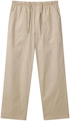 FANARCHER muške pamučne lanene pantalone sa vezicama labave pantalone na plaži sa džepovima