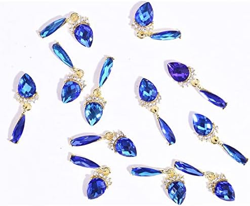 10kom 3d nail art dekoracija Rhinestone Crystal Gems čari nakit cvijet privjesak lanac biser Cirkon, Je425-10kom