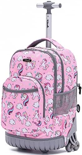 Novi backpack Tilami jednorog za djecu, 18 inča podesiv ruksak za prijenosnog računala sa kotačima za djevojčice