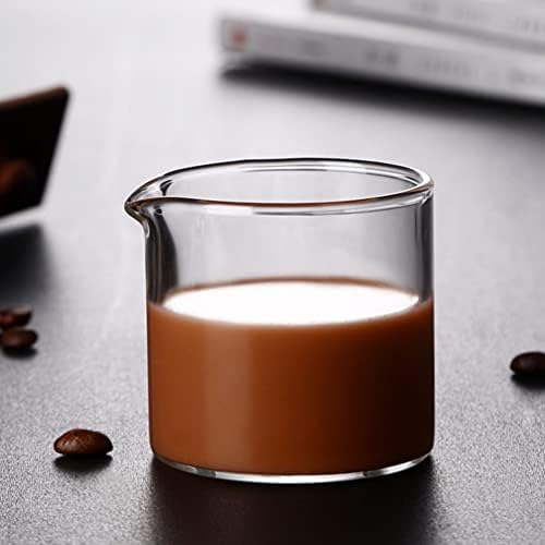 Doitool espresso k čaše Glass kremač pitcher 4pcs sos posluživši bacač mliječni krema Jug prozirni