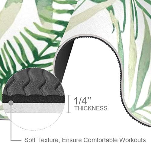 DJROW zeleni listovi uzorak prostirke za jogu prirodni Pilates Vježba gumena prostirka za jogu