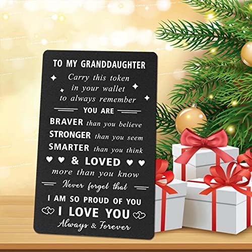 ENGZHI unuka Majčin dan kartica - uvek zapamtite da ste hrabriji nego što verujete-unuci Granduation pokloni