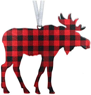 Lumberjack karirani Ornament losa, 4 inča, proizveden u SAD-u od strane d'ears 8320