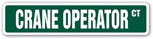 Operator dizalica Ulica potpisuje tešku opremu Operator Buldožer Construction | Indoor / Vanjski | 30 širok plastični znak