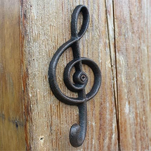 N / A Vintage Glazbeni znakovi Zidna kuka od livenog željeza sa 1 vješalica na selu Accenti Home Garden Dekorativni