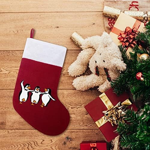 Funny pingvin božićni viseći čarapa Slatka Santa čarapa za ukrase Xmas Tree ukrasi pokloni