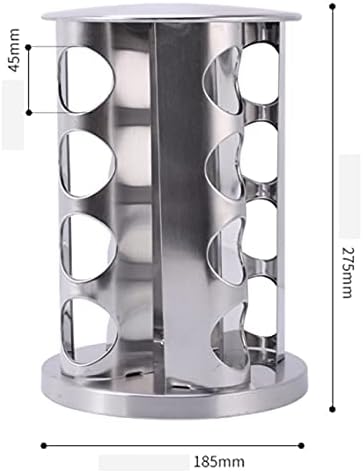 Rotirajuće stalak za začinje sa limenkama od nehrđajućeg željeza kuhinjskim stalak za začinu, kružni ormar za
