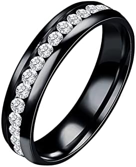 2023 Novi titanijum čelični trkački prsten za žene veličine 6 13 širina 8mm Izvrsni prsten crni pijesak,