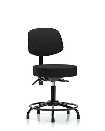 LabTech sjedeća LT41634 stolica za visinu stola od tkanine sa stražnjom okruglom cijevi-nagib ,klizanje, plava