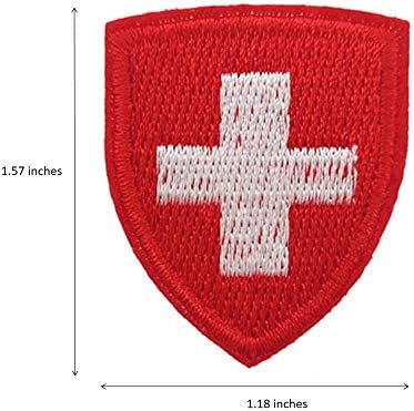 Slatka patch 3pcs set mini švicarska štitnik za zastavu izvezeno gvožđe na šivanju grba švicarskog