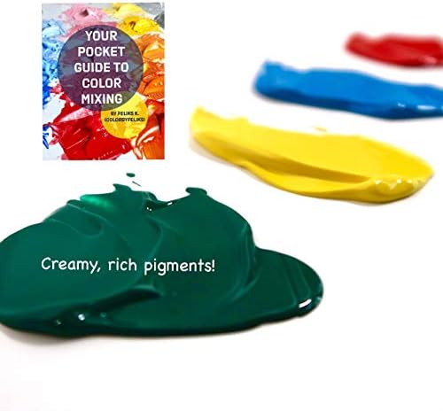 Set akrilnih boja od 24 živopisne boje, velike cijevi-savršeni Setovi akrilnih boja za odrasle & amp; djecu, bogati pigmentima-komplet akrilnih boja za papir, platno, kamen, drvo & tkanina