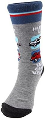 Celine Lin Boy's Cartoon Car uzorak casual čarape Mekane čarape za koljene, 8-par