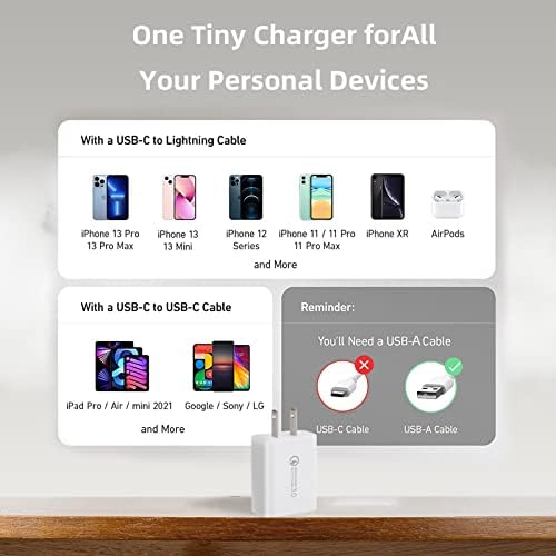 2 paketa iPhone Fast Charger 3.0-18w USB-a Wall Charger -Quick Charger Head - Block za punjenje