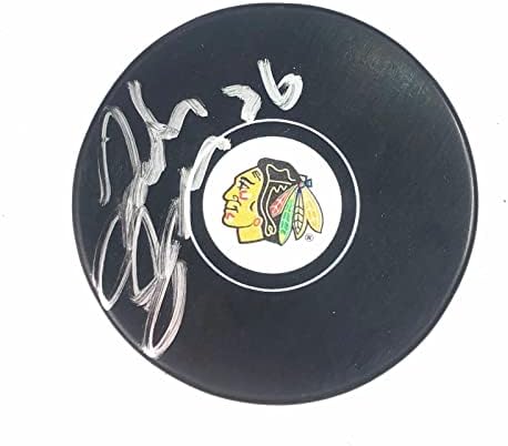Josiah Slavin potpisao hokejaški Pak PSA / DNK Chicago Blackhawks potpisao-potpisao NHL Paks