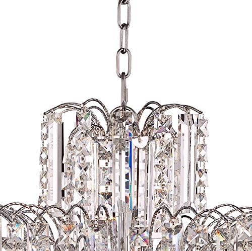 Beč puni spektar Leya Chrome srebrni mali luster za osvjetljenje 18 Široko glam luksuzno čisto