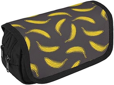 Žuta banana olovka s dva velika pregrada Pocket Pocket Veliki zaklanja za pohranu torbice za olovke za školsku