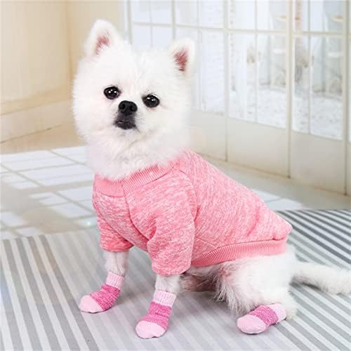 RONGXI čarape sa isječkom protiv klizanja čarape za pse za pse zatvorene štenete set čarape za pse pseće četverodijelne