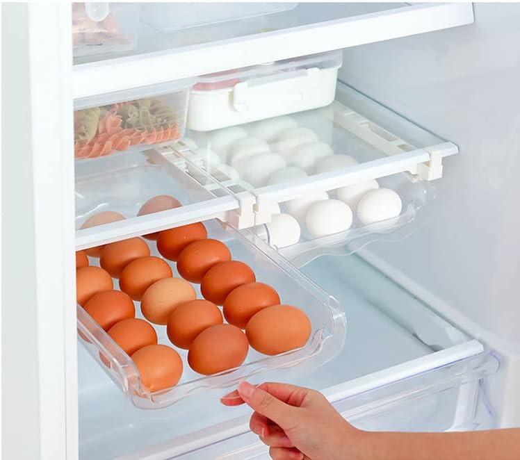 2 seta frižidera ladice jaja, nova ideja kotrljajući hladnjak čuvar jajeta hladnjak izvlačenje kutije