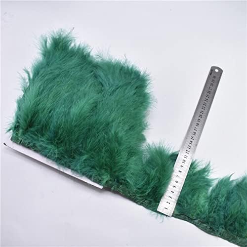 TTNDstore 10yards tamno zelena Marabou/fazan pero traka Trim 10 - 15cm dekor perje za nakit izradu DIY