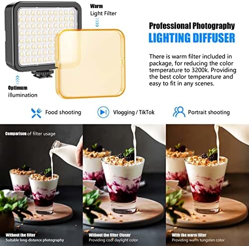 Mettlelite Vl80 LED video Light Kit prijenosni kontinuirano na fotoaparatu rasvjeta Ultra Bright