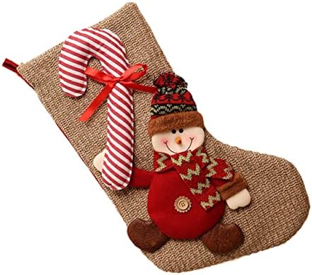 DEWACC 1pc Božićne čarape Crismistmas Decor Chrismas Socks Decor Santa Božićne čarape Božićne