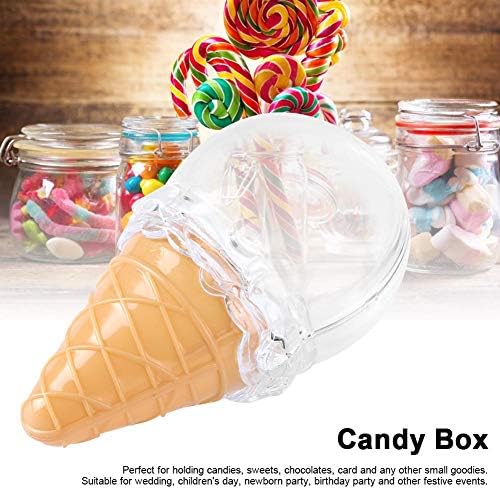 Topincn 8pcs Candy kutija sladoled oblika prozirna plastična kutija za skladištenje bombona za vjenčanje