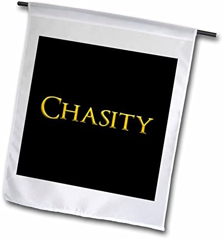 3drose Chasity atraktivno ime za djevojčice u SAD-u. Žuto na crnom poklon-zastave