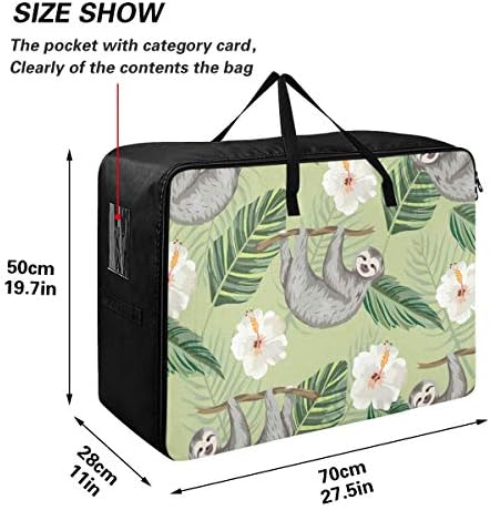 Emelivor torba za pohranu odjeća u povuci - krupni tropski cvjetovi velikog kapaciteta ostavlja