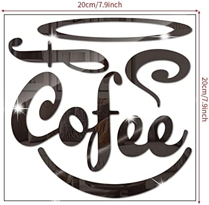 Dekorativna slova akrilne naljepnice šolja za kafu dekoracija restorana naljepnice šolja za