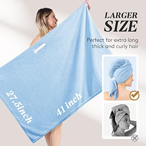 Sucedul veliki peškir za kosu od mikrovlakana za žene, Super upijajući peškir za sušenje kose