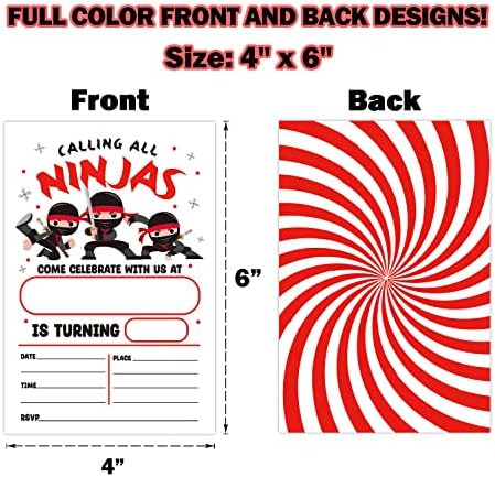 Pozivanje svih nindžas rođendana, ninja rođendanske pozivnice za djecu Dječji dječaci odrasli,