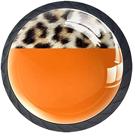 Ladice ručke Leopard Print i narandžaste RV Office Home Kuhinja ormar ormari komoda hardver ladice