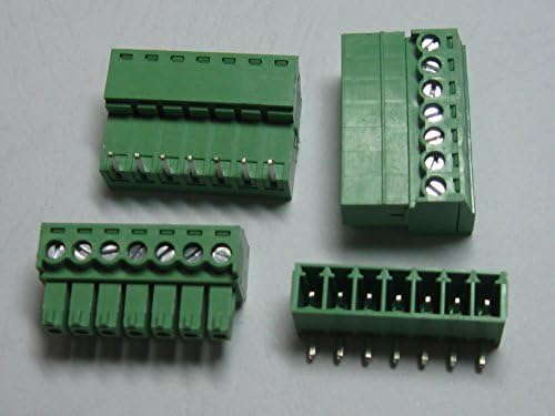 40 kom Ugao 90° 7pin / way Pitch 3.5 mm konektor za vijčani terminalni blok zelene boje priključni tip sa ugaonim