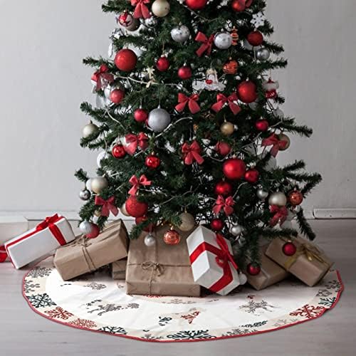 Božićni pas Silhouette Božićna suknja Zima 30 x 30 Xmas Tree Mat Snow Tree Mat za sretnu božićnu zabavu Rustikalni ukrasi božićne drvve ukrase