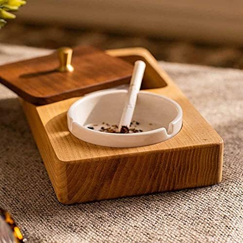 Dneyint Europska stil multifunkcionalna drvena keramika pepeljara Trend ličnosti za cigarete