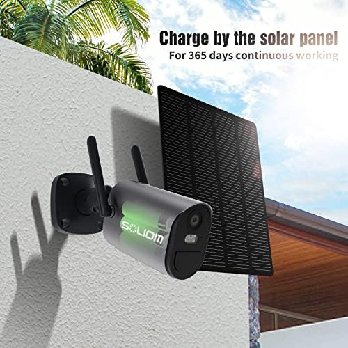 Soliom solarna sigurnosna kamera na otvorenom bežična baterija, 1080p Početna WiFi sigurnosna kamera, reflektor