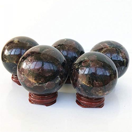 Zym116 1pc Natural Garnet Ball Crystal Kamena sfera Kuglice Kvarcna zbirka za iscjeljivanje Prirodni