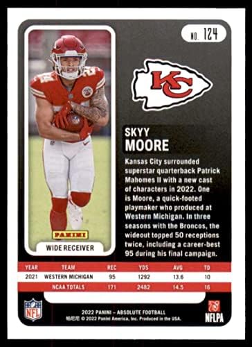 2022 Panini Apsolute 124 Skyy Moore NM-MT RC Rookie Kansas City Chiefs Football Trading Card NFL