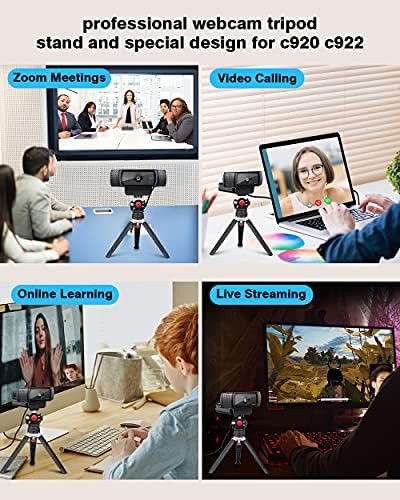 ETOR Webcam Stativ stativa za stol Kompatibilan sa Logitech Brio 4K / C920 / C922 sa 360 ° Kuglastom glavom